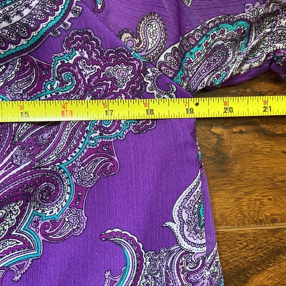 Beautiful paisley off the shoulder dress in size L - Picture 9 of 13